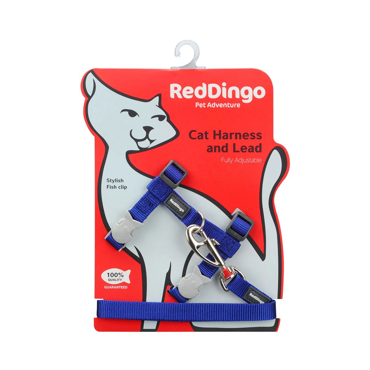 Harnais & laisse pour chat - Bleu foncé