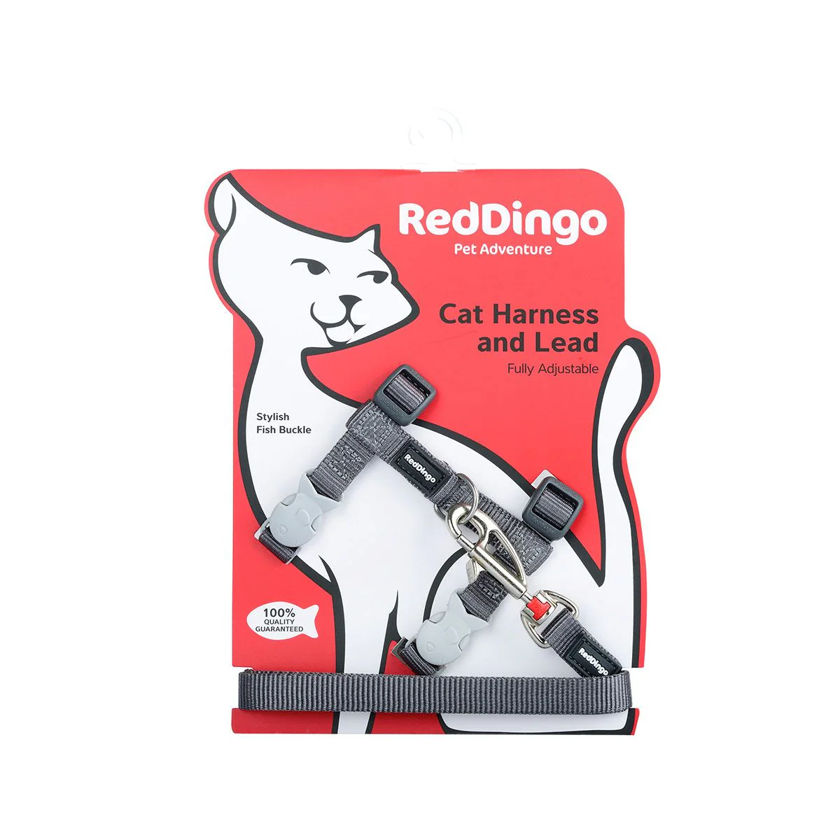 Harnais & laisse pour chat - Gris