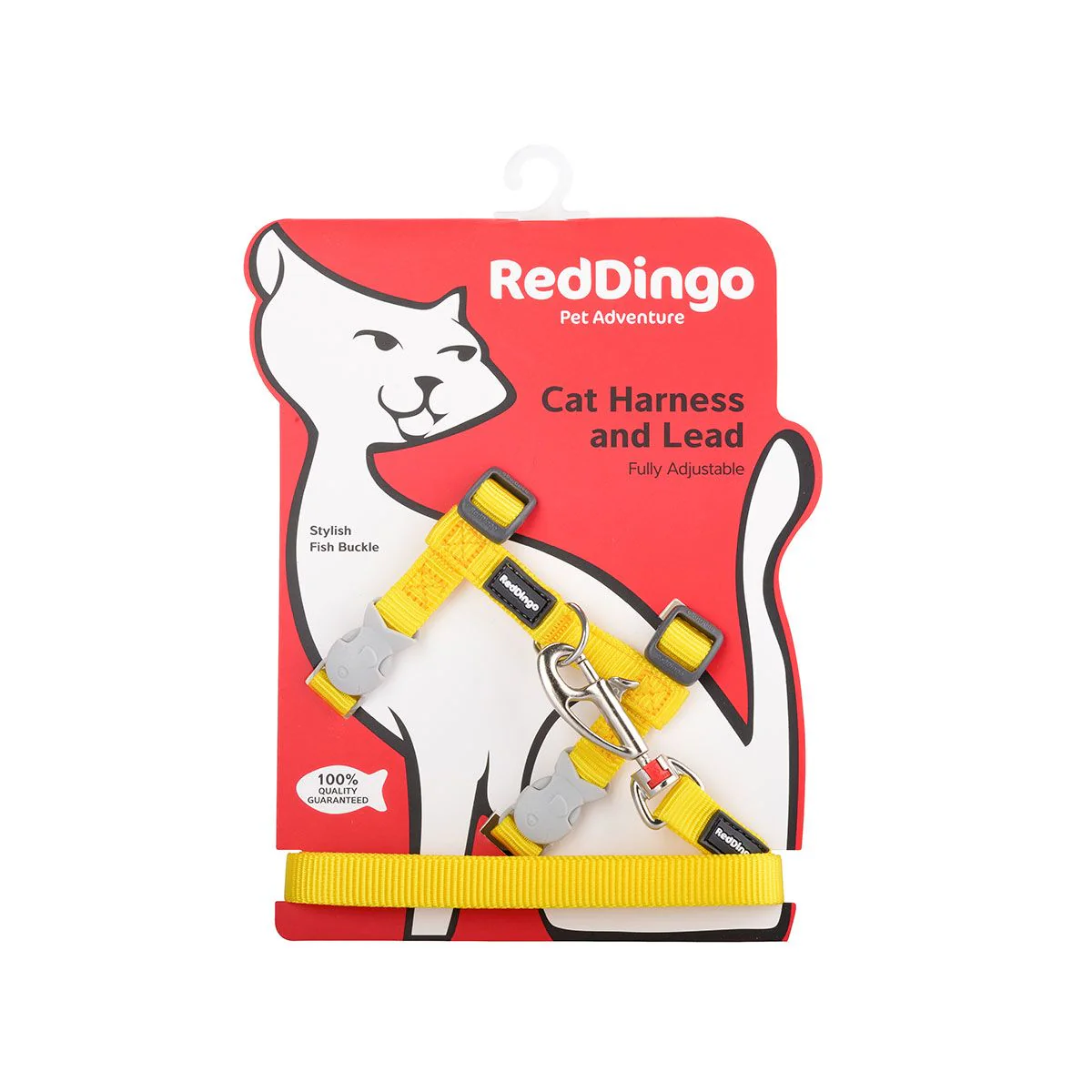 Harnais & laisse pour chat - Jaune