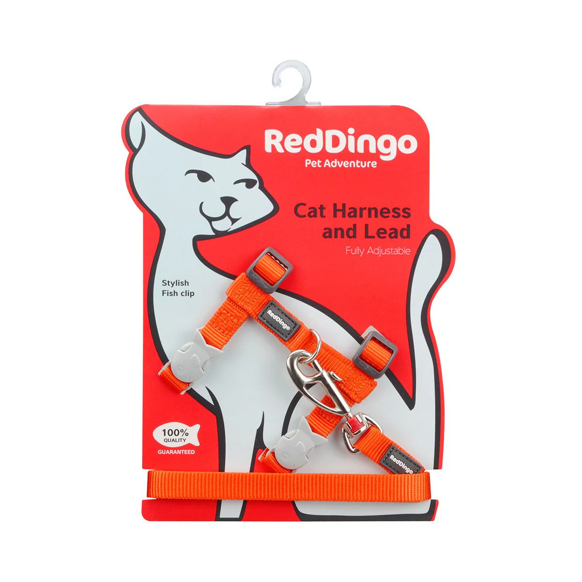 Harnais & laisse pour chat - Orange